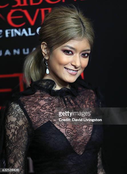 Actress Rola attends the premiere of Sony Pictures Releasing's "Resident Evil: The Final Chapter" at Regal LA Live: A Barco Innovation Center on...