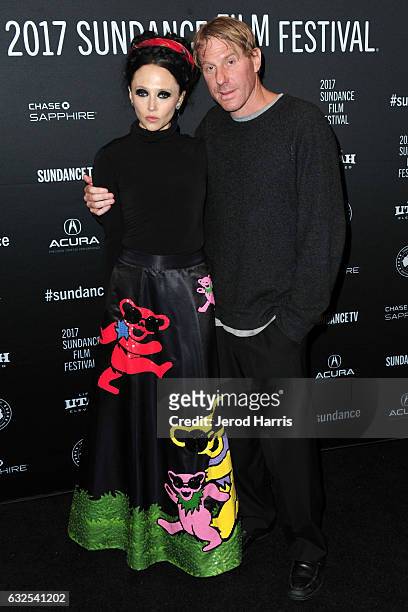 Stacey Bendet and Eric Eisner arrive at the 'Long Strange Trip' Premiere at Yarrow Hotel Theater on January 23, 2017 in Park City, Utah.