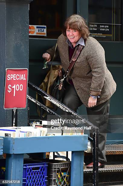 Actress Melissa McCarthy is seen on the set of "Can You Ever Forgive Me" on January 23, 2017 in New York City.