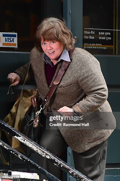 Actress Melissa McCarthy is seen on the set of "Can You Ever Forgive Me" on January 23, 2017 in New York City.