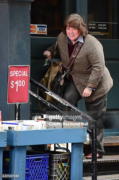 Actress Melissa McCarthy is seen on the set of "Can You Ever Forgive Me" on January 23, 2017 in New York City.