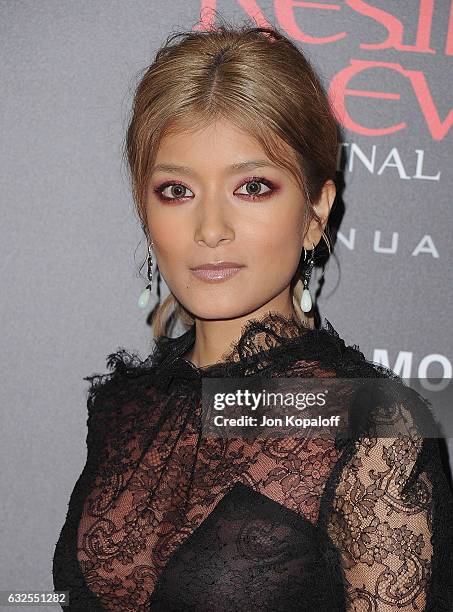 Actress Rola arrives at the Los Angeles premiere "Resident Evil: The Final Chapter" at Regal LA Live: A Barco Innovation Center on January 23, 2017...