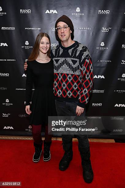 Actress Avery Pohl and Jayk Gallager attend The APA Reception at The RAND Luxury Lounge at The St. Regis Deer Valley on January 23, 2017 in Park...
