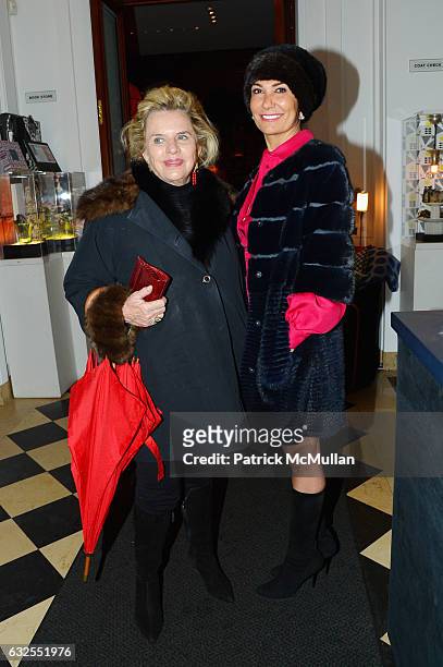 Stephanie Stokes and Nazee Moinian attend the UN Women For Peace Association's Reception to Celebrate 2017 Award Luncheon Honorees at Neue Galerie on...