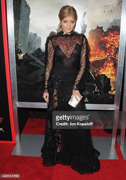 Actress Rola arrives at the Los Angeles premiere "Resident Evil: The Final Chapter" at Regal LA Live: A Barco Innovation Center on January 23, 2017...