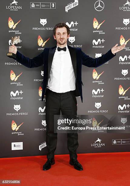 Raul Arevalo attends the 2016 Feroz Cinema Awards at Duque de Patrana Palace on January 23, 2017 in Madrid, Spain.