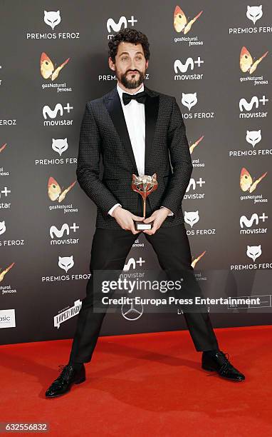 Paco Leon attends the 2016 Feroz Cinema Awards at Duque de Patrana Palace on January 23, 2017 in Madrid, Spain.