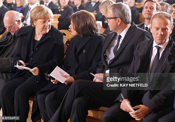 The President of Germany's Bundestag Norbert Lammert, German Chancellor Angela Merkel, President of the German Bundesrat Malu Dreyer, the President...