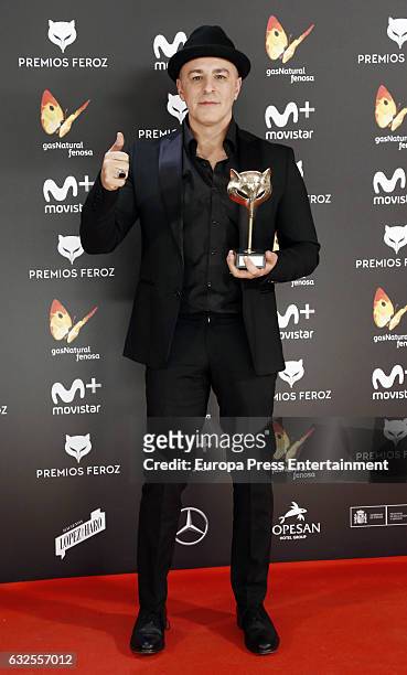 Roberto Alamo attends the 2016 Feroz Cinema Awards at Duque de Patrana Palace on January 23, 2017 in Madrid, Spain.