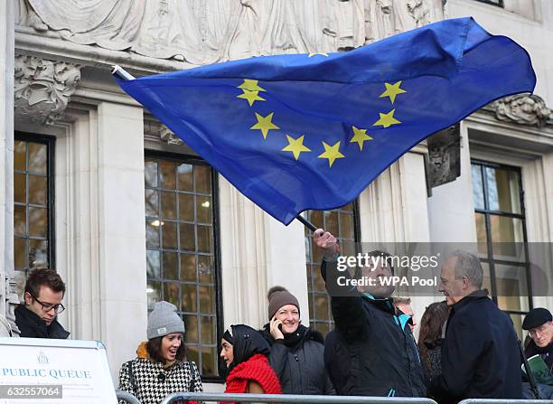 General view outside the Supreme Court in Parliament Square ahead of the ruling on whether Parliament have the power to begin the Brexit process, on...