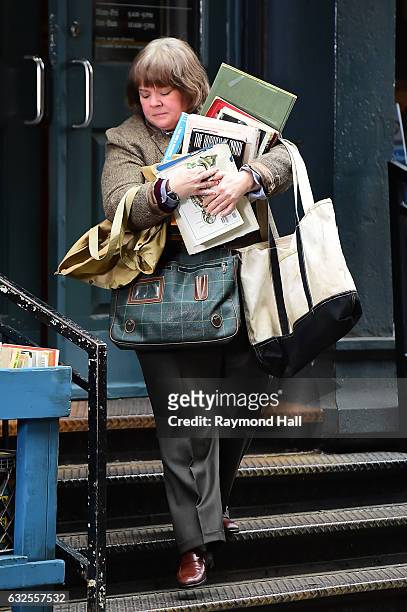 Actress Melissa McCarthy is seen on the set of 'Can You Ever Forgive Me' on January 23, 2017 in New York City.
