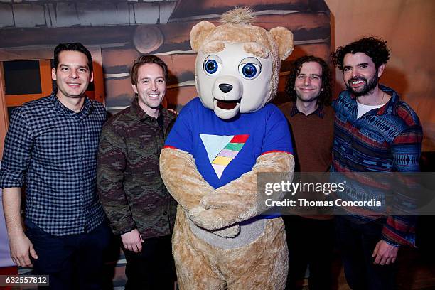 Billy Rosenberg, Beck Bennitt, Brigsby Bear, Kyle Moony, and guest and attend the Kia Supper Suite Hosts World Premiere Party For "Brigsby Bear" on...