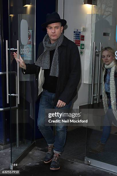 Ewan McGregor seen at Capital Radio on January 24, 2017 in London, England.