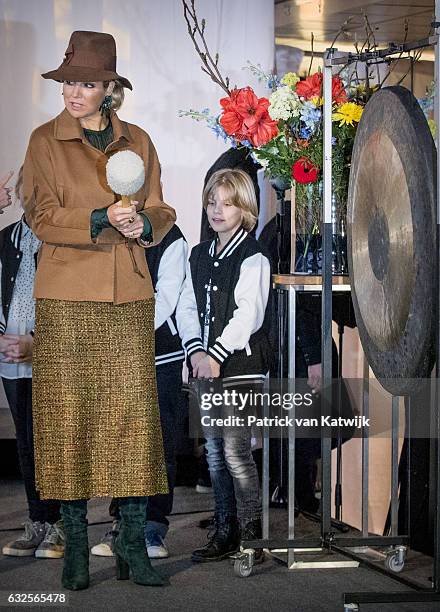 Queen Maxima opens the national education exhibition in the Jaarbeurs Utrecht on January 24, 2017 in The Hague, Netherlands. At the exhibition the...