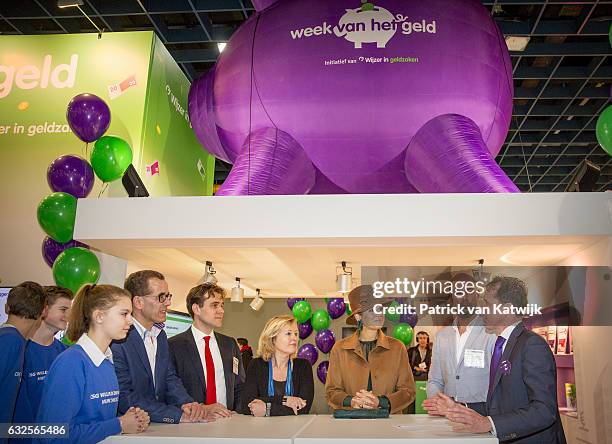 Queen Maxima opens the national education exhibition in the Jaarbeurs Utrecht on January 24, 2017 in The Hague, Netherlands. At the exhibition the...