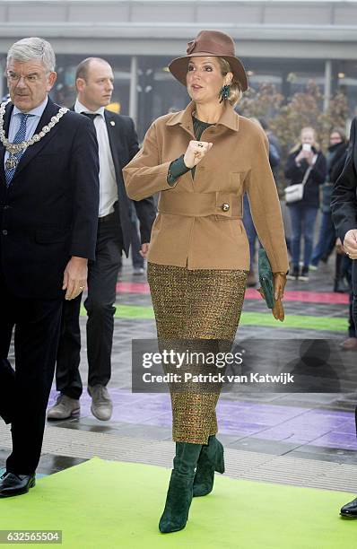 Queen Maxima opens the national education exhibition in the Jaarbeurs Utrecht on January 24, 2017 in The Hague, Netherlands. At the exhibition the...