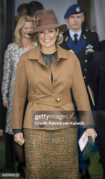 Queen Maxima opens the national education exhibition in the Jaarbeurs Utrecht on January 24, 2017 in The Hague, Netherlands. At the exhibition the...