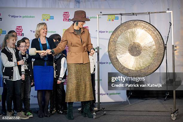 Queen Maxima opens the national education exhibition in the Jaarbeurs Utrecht on January 24, 2017 in The Hague, Netherlands. At the exhibition the...