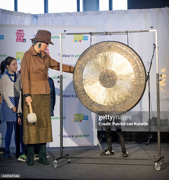 Queen Maxima opens the national education exhibition in the Jaarbeurs Utrecht on January 24, 2017 in The Hague, Netherlands. At the exhibition the...