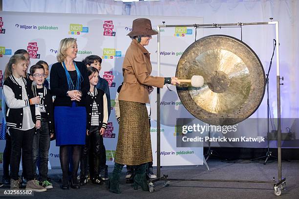 Queen Maxima opens the national education exhibition in the Jaarbeurs Utrecht on January 24, 2017 in The Hague, Netherlands. At the exhibition the...