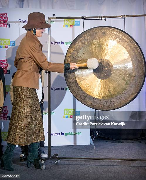 Queen Maxima opens the national education exhibition in the Jaarbeurs Utrecht on January 24, 2017 in The Hague, Netherlands. At the exhibition the...