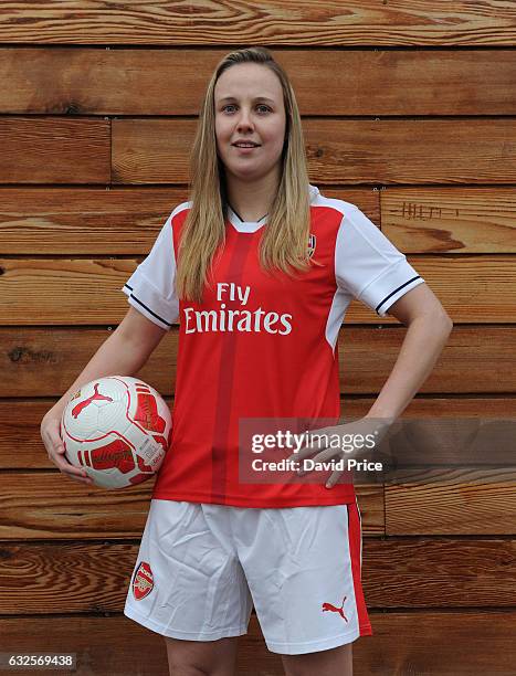 Beth Mead Arsenal Ladies latest signing at London Colney on January 23, 2017 in St Albans, England.