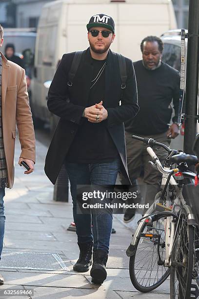 James Arthur seen at KISS FM Studios on January 24, 2017 in London, England.