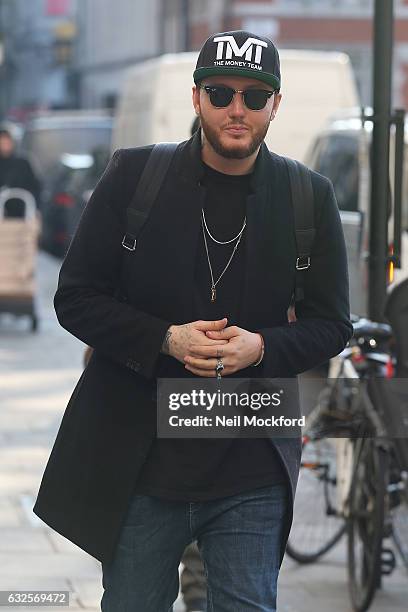 James Arthur seen at KISS FM Studios on January 24, 2017 in London, England.