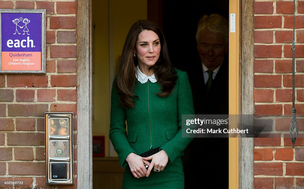 The Duchess of Cambridge Visits East Anglia's Children's Hospice At Quidenham