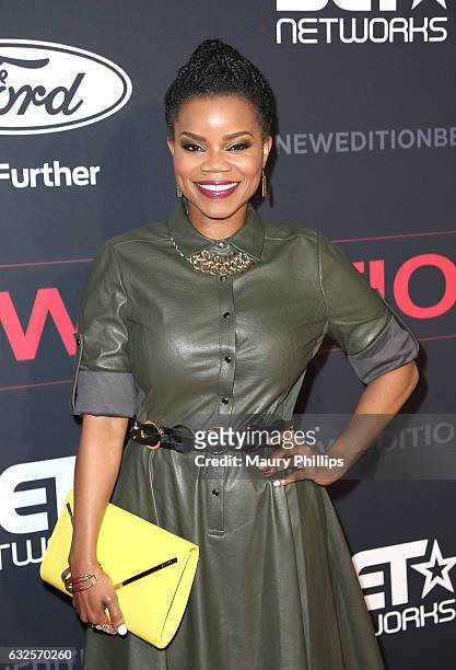 Kelly Jenrette arrives at BET's "The New Edition Story" premiere screening on January 23, 2017 in Los Angeles, California.