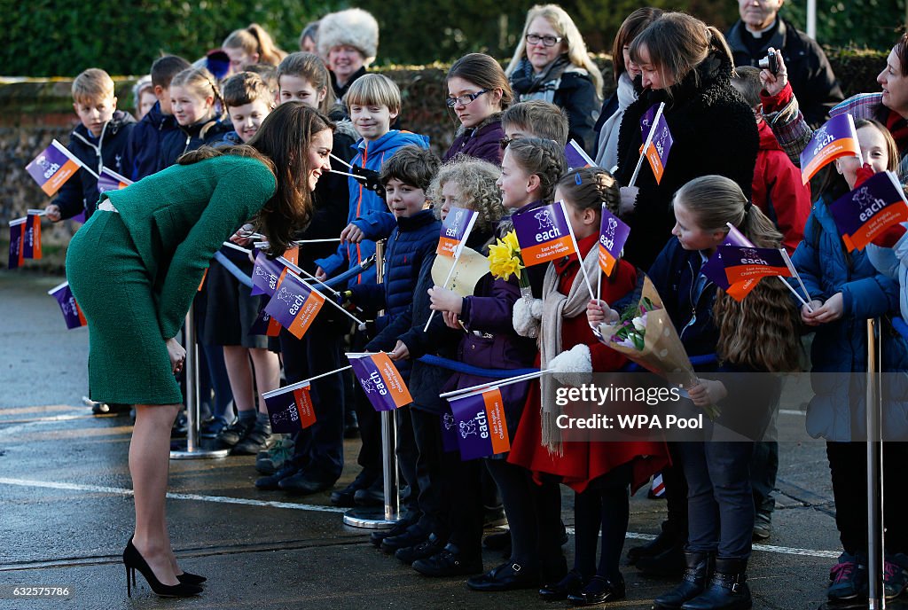 Catherine, Duchess of Cambridge Visits East Anglia's Children's Hospice At Quidenham