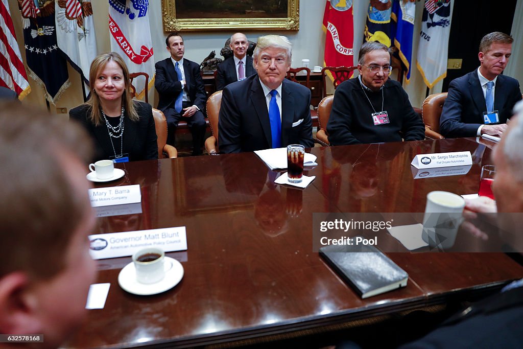 President Trump Meets With Automobile Industry Leaders