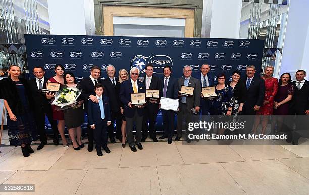 Stephanie Waller, Chris Waller, Robin Sharratt, Kelly Martin, Juan-Carlos Capelli, Bode Baffert, Louis Romanet, Jill Baffert, Bob Baffert, Lord Teddy...