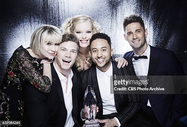 The cast of Baby Daddy visits the CBS Photo Booth during the PEOPLE'S CHOICE AWARDS, the only major awards show where fans determine the nominees and...