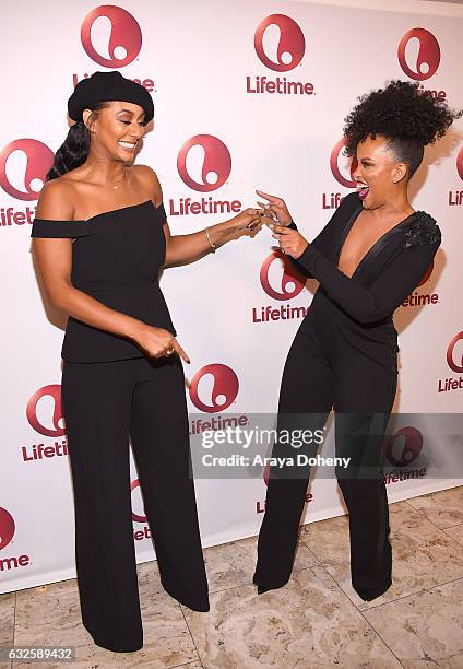 Keri Hilson and Kellee Stewert attend the screening and panel for Lifetime's "Love By The 10th Date" at The London West Hollywood at Beverly Hills on...