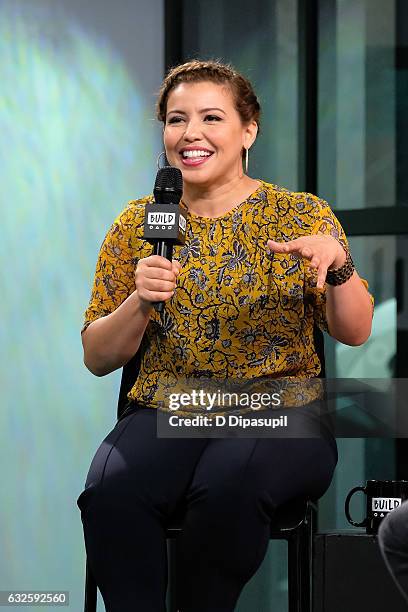 Justina Machado attends the Build Series to discuss "One Day at a Time" at Build Studio on January 24, 2017 in New York City.