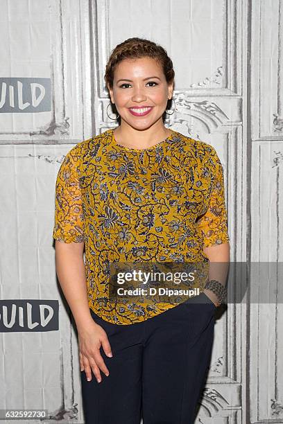 Justina Machado attends the Build Series to discuss "One Day at a Time" at Build Studio on January 24, 2017 in New York City.