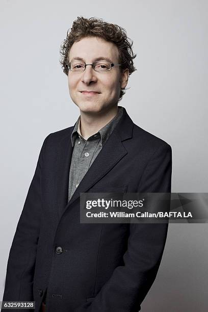 Nicholas Britell poses for a portraits at the BAFTA Tea Party at Four Seasons Hotel Los Angeles at Beverly Hills on January 7, 2017 in Los Angeles,...