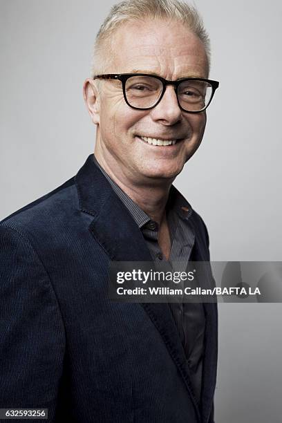 Stephen Daldry poses for a portraits at the BAFTA Tea Party at Four Seasons Hotel Los Angeles at Beverly Hills on January 7, 2017 in Los Angeles,...