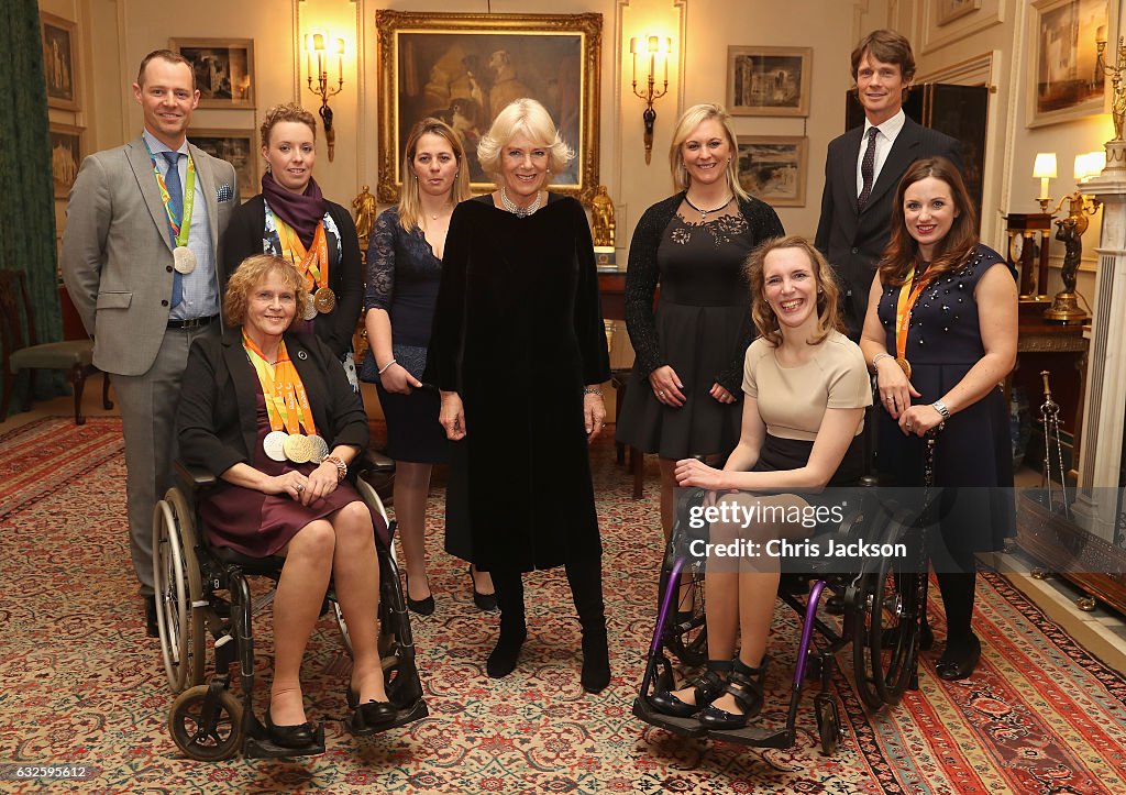 The Duchess Of Cornwall Hosts Reception For The British Equestrian Teams For The 2016 Olympic & Paralympic Games