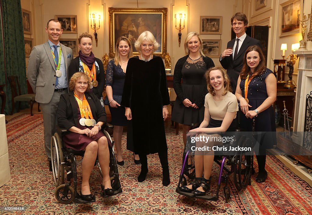 The Duchess Of Cornwall Hosts Reception For The British Equestrian Teams For The 2016 Olympic & Paralympic Games