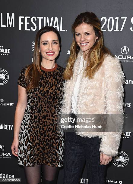 Director Zoe Lister-Jones and actress Brooklyn Decker attend the "Band Aid" Premiere at Eccles Center Theatre on January 24, 2017 in Park City, Utah.