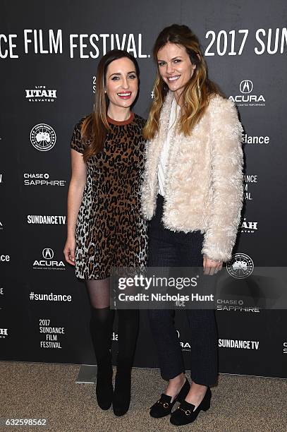 Director Zoe Lister-Jones and actress Brooklyn Decker attend the "Band Aid" Premiere at Eccles Center Theatre on January 24, 2017 in Park City, Utah.