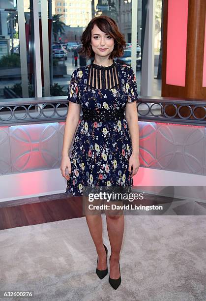 Actress Milana Vayntrub visits Hollywood Today Live at W Hollywood on January 24, 2017 in Hollywood, California.