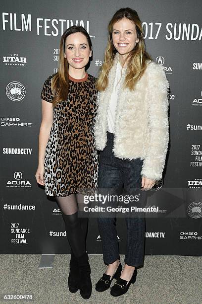 Filmmaker, Zoe Lister-Jones and Actress, Brooklyn Decker attend the "Band Aid" Premiere at Eccles Center Theatre on January 24, 2017 in Park City,...