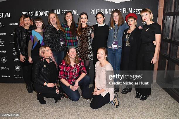 The cast and crew attend the "Band Aid" Premiere at Eccles Center Theatre on January 24, 2017 in Park City, Utah.