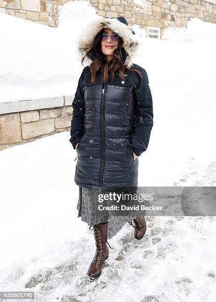 Actress Salma Hayek attends the 2017 Sundance Film Festival on January 24, 2017 in Park City, Utah.