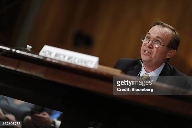 Representative Mick Mulvaney, a Republican from South Carolina and Office of Management and Budget director nominee for U.S. President Donald Trump,...
