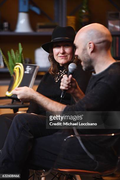 Athina Tsangari and David Lowery attend the Cinema Cafe at Filmmaker Lodge on January 24, 2017 in Park City, Utah.