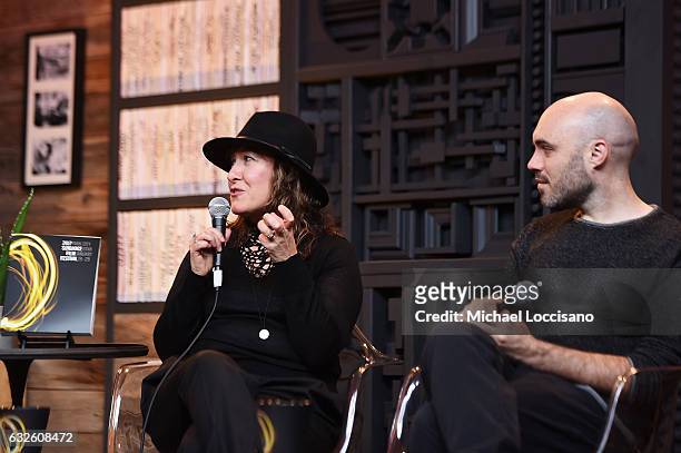 Athina Tsangari and David Lowery attend the Cinema Cafe at Filmmaker Lodge on January 24, 2017 in Park City, Utah.